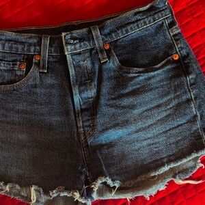 Levi's Dark Blue Jean Shorts for Women